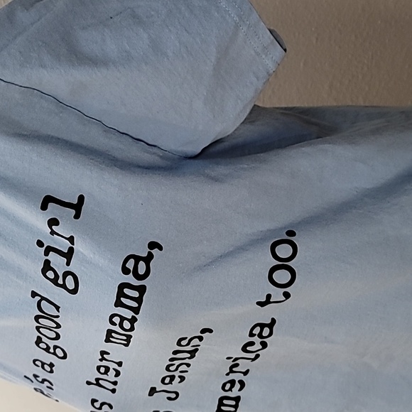 Tom Petty song lyrics tee shirt Fruit of the Loom vintage size M sky blue - Picture 4 of 12